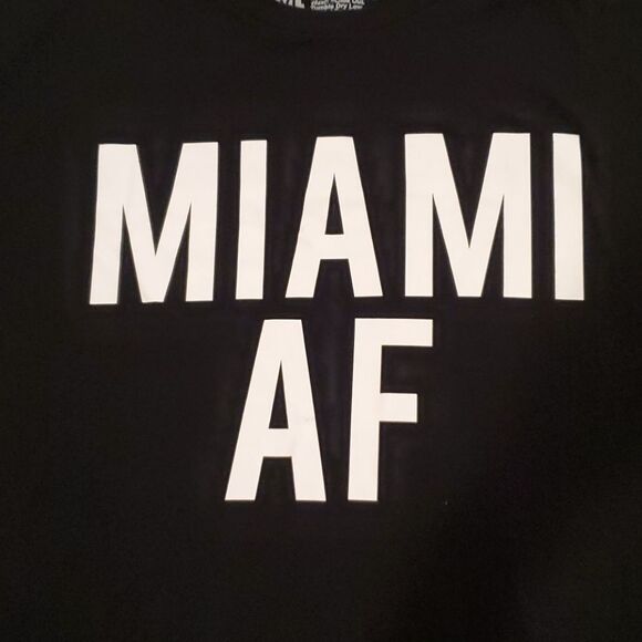 Black Miami AF men's tee size XL - Picture 2 of 6